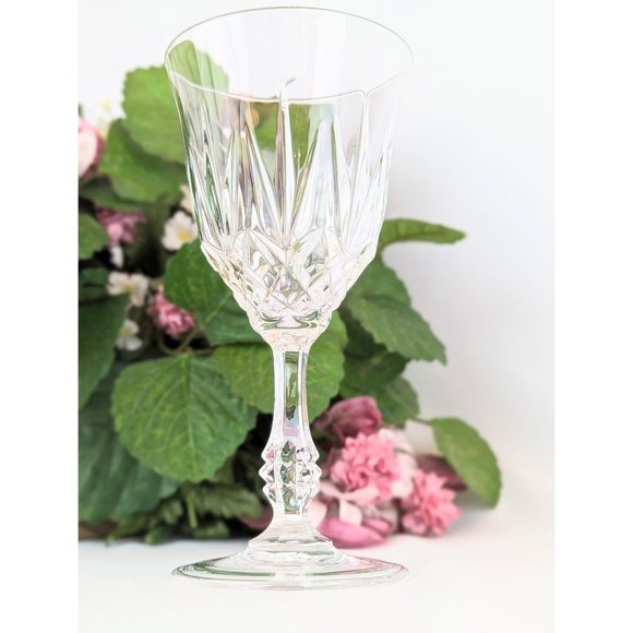Set of 4 Vintage Crystal Water Goblets Clear Lead Crystal Capri Stemware Glasses - Picture 5 of 10